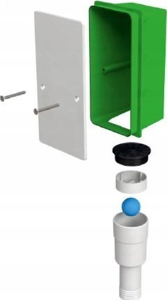 PITAGORA - syfon do skroplin podtynkowy fi 32 z zaworem zwrotnym (odejście 1)