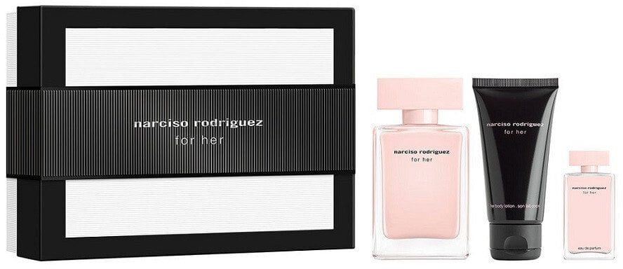 SET NARCISO RODRIGUEZ For Her EDP spray 50ml + EDP spray 7,5ml + BODY LOTION 50ml
