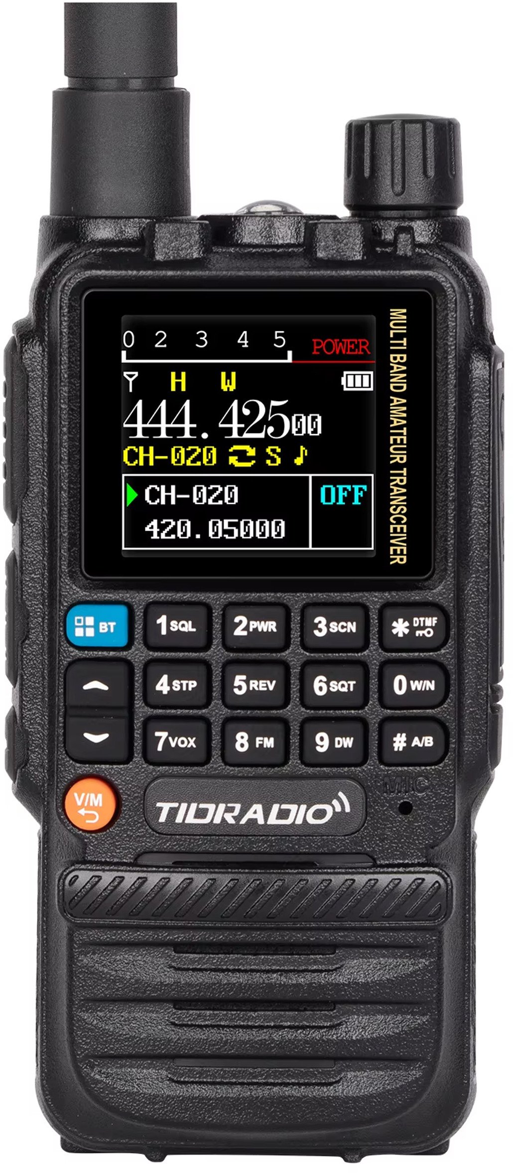 TIDRadio H3 5W radiotelefon z BlueTooth, odbiornikiem na 8 pasm w tym AirBand