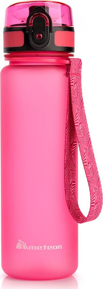 Meteor Butelka z sitkiem różowa 500 ml