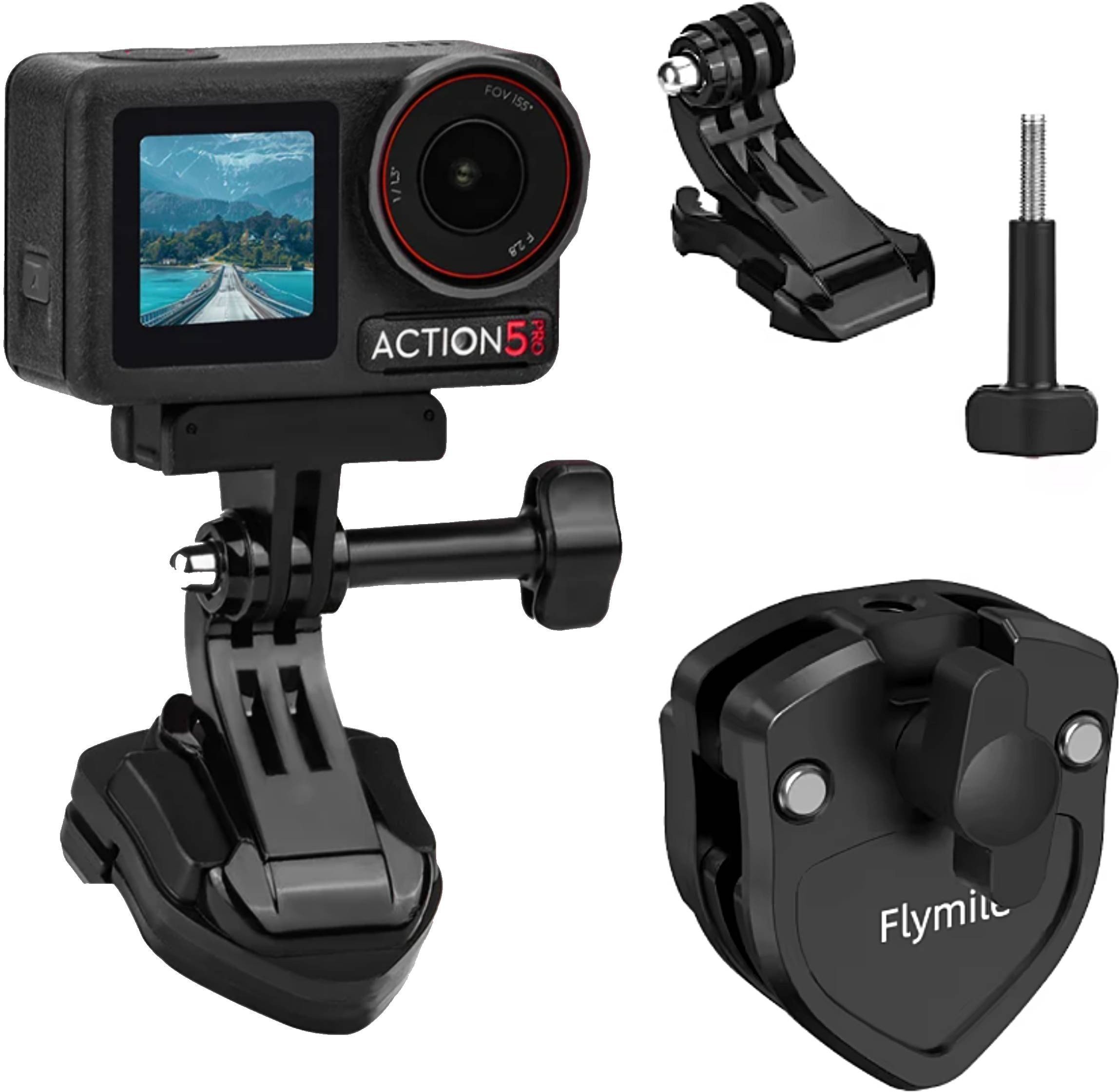 UNIWERSALNY UCHWYT MOCOWANIE ALUMINIOWE Z KLIPSEM 1/4" DO KAMER SPORTOWYCH GOPRO / DJI / NA SZYBĘ / DO MOTOCYKLA