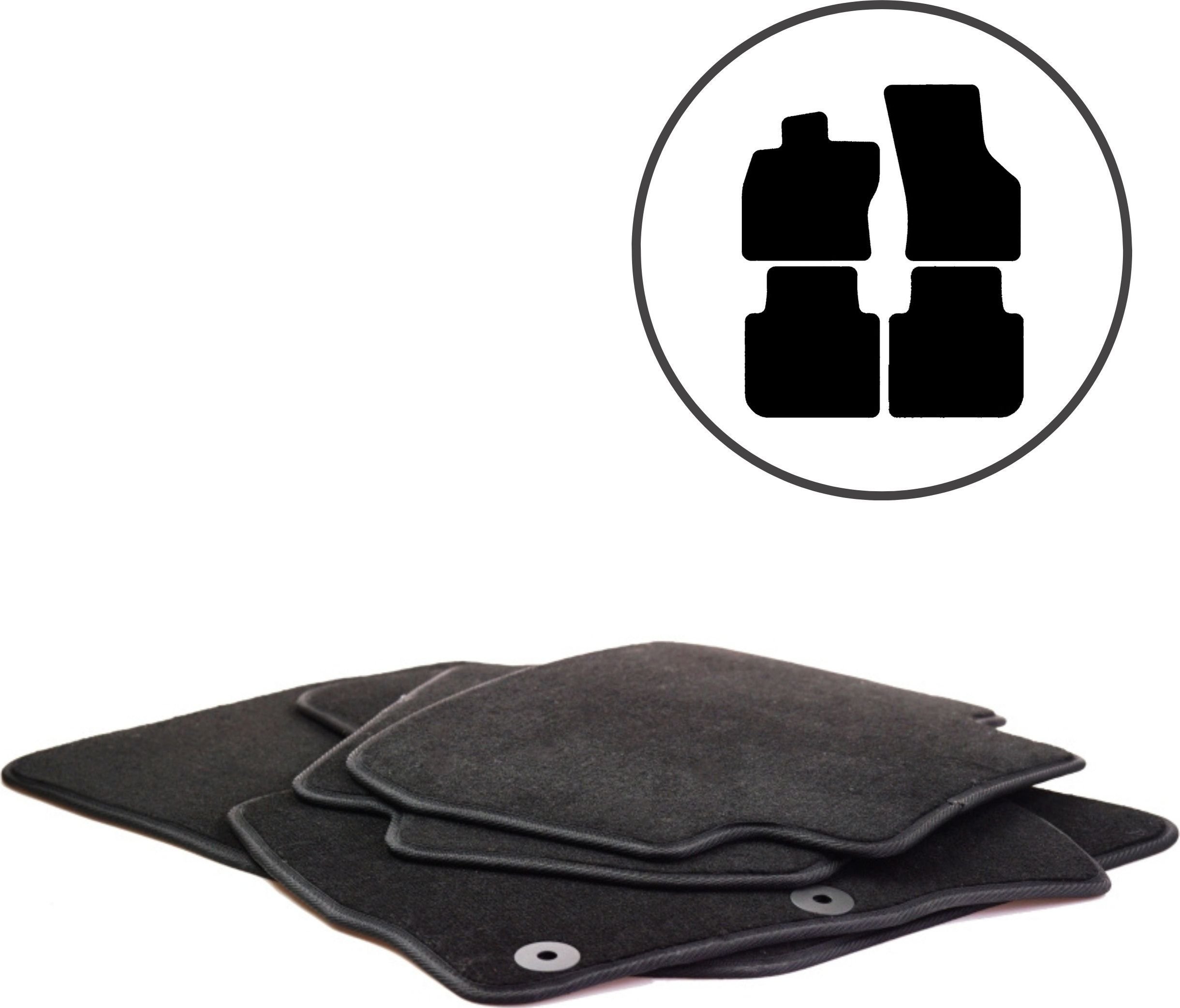 Dikel Dywaniki samochodowe welurowe 4szt. VW Arteon