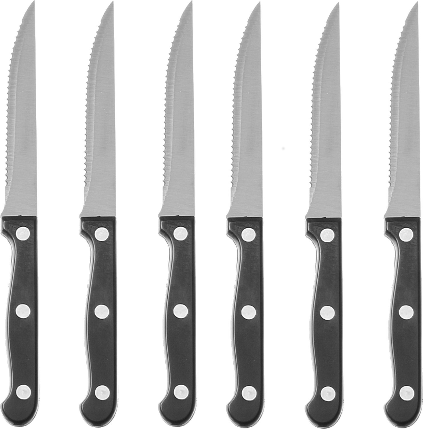Hendi Nóż do steków ze stali nierdzewnej ząbkowany dł. 215mm zestaw 6szt. - Hendi 781449 Nóż do steków ze stali nierdzewnej ząbkowany dł. 215mm zestaw