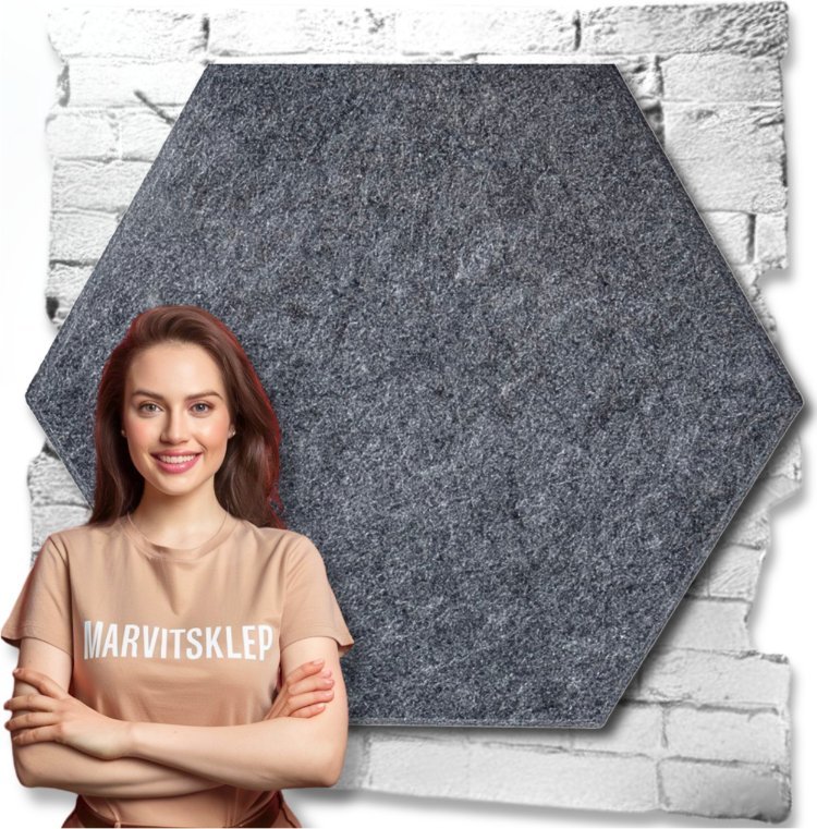 Iteams4Now Panele ścienne filcowe 3d heksagon zagłówek samoprzylepne akustyczne soft