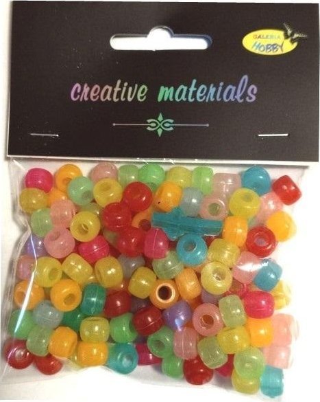 Koraliki świecące w ciemności 6mm 39g 150szt MIX