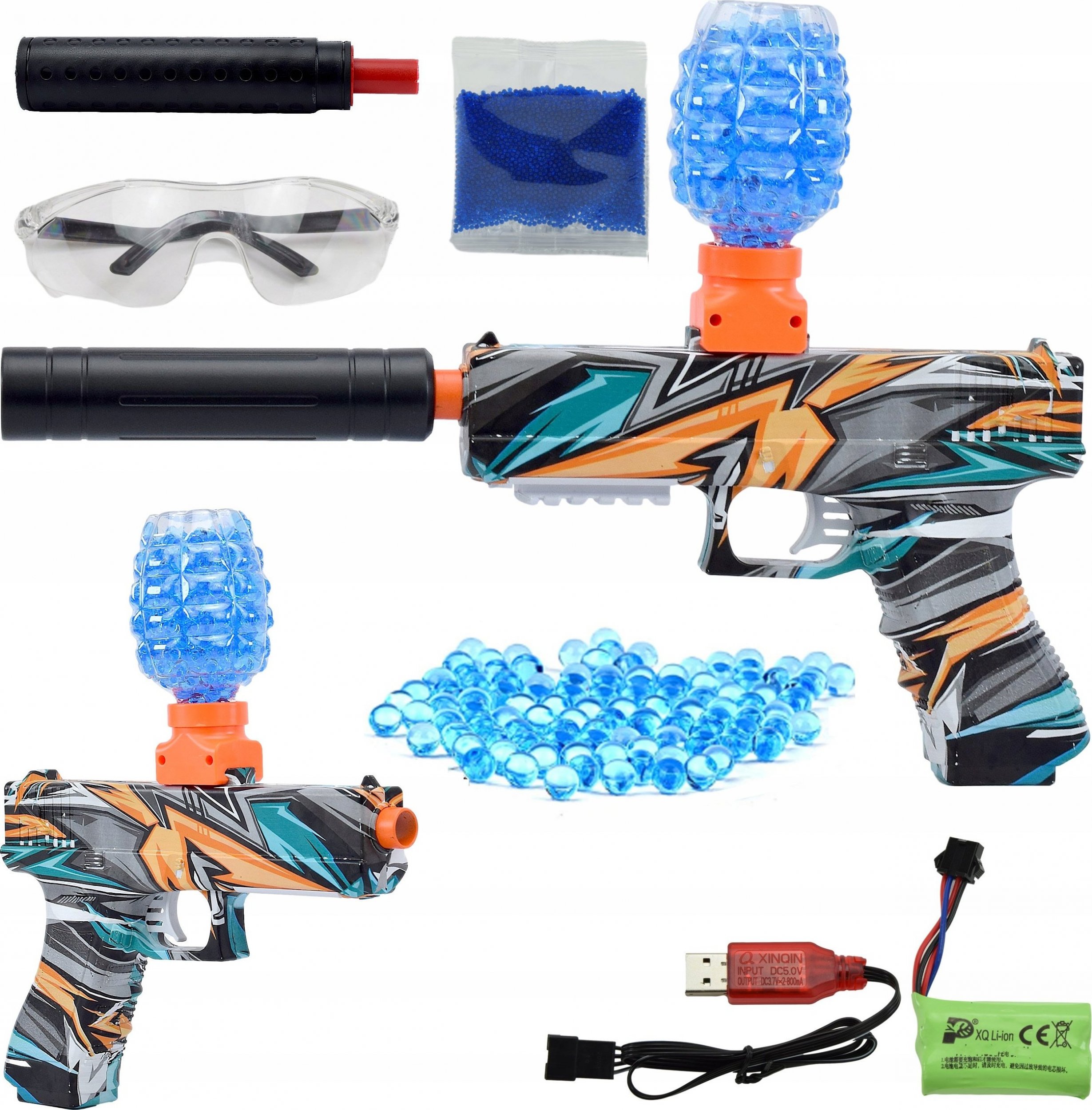 Skleplolki PISTOLET AUTOMAT KULKI ŻELOWE KARABIN GLOCK WIELKI