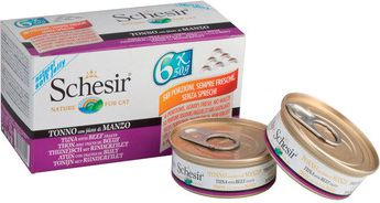Schesir SCHESIR KOT 6x50g MULTIPAK tuńczyk z wołowiną w galaretce