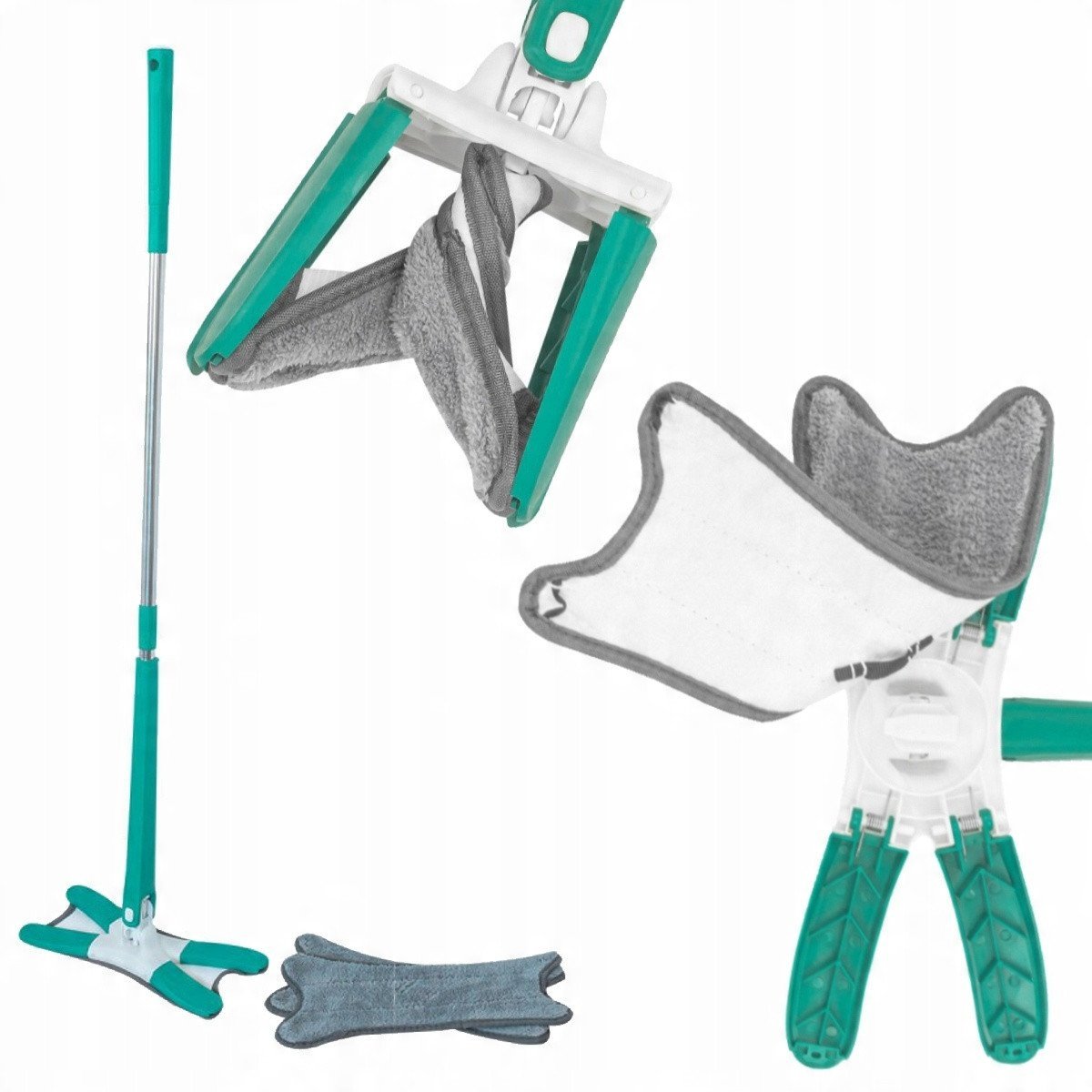 Mop podłogowy wyciskany X (zielony)