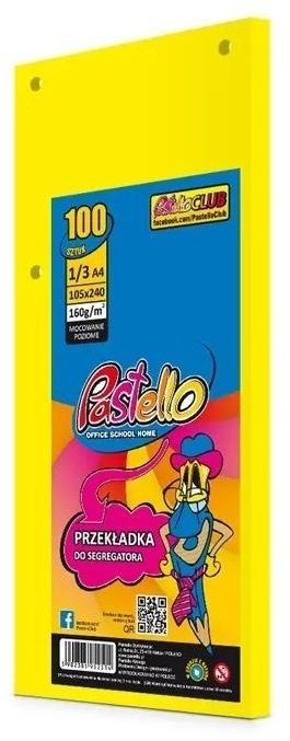 Przekładka do segregatora 1/3 A4 100K IT210 żółta