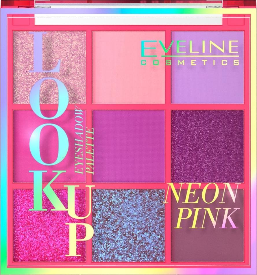 Eveline EVELINE_Look Up Neon Pink paleta 9 cieni do powiek 10,8g
