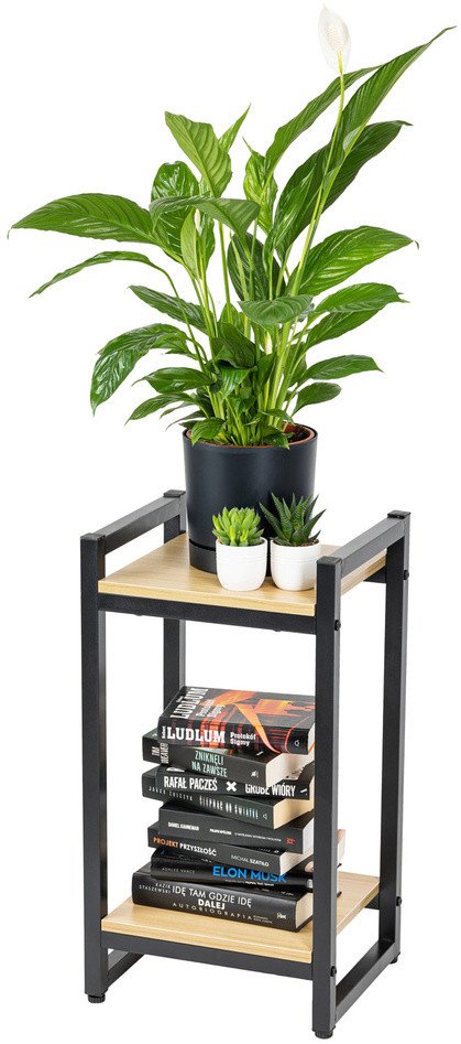 Kwietnik stojący metalowy Vertico 65 cm - czarny stojak na kwiaty