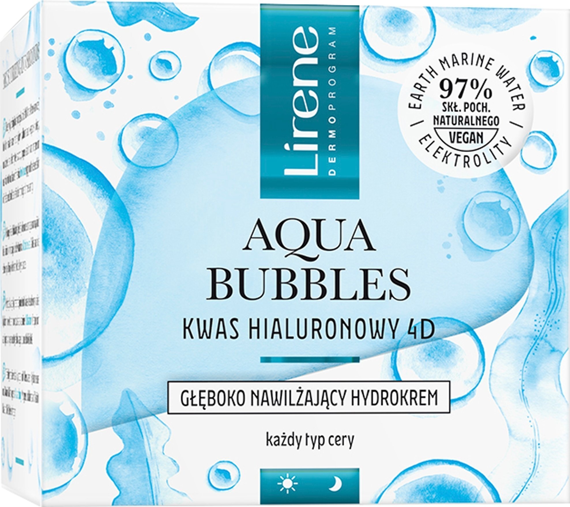 Lirene LIRENE_Aqua Bubbles Hyaluronic Acid 4D głęboko nawilżający hydrokrem do każdego rodzaju skóry 50ml