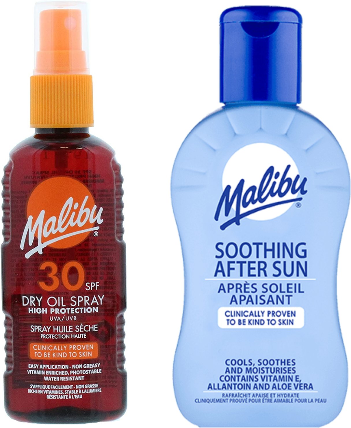 Malibu SPF30 Olejek Do Opalania 100ml + Balsam Po Opalaniu 100ml