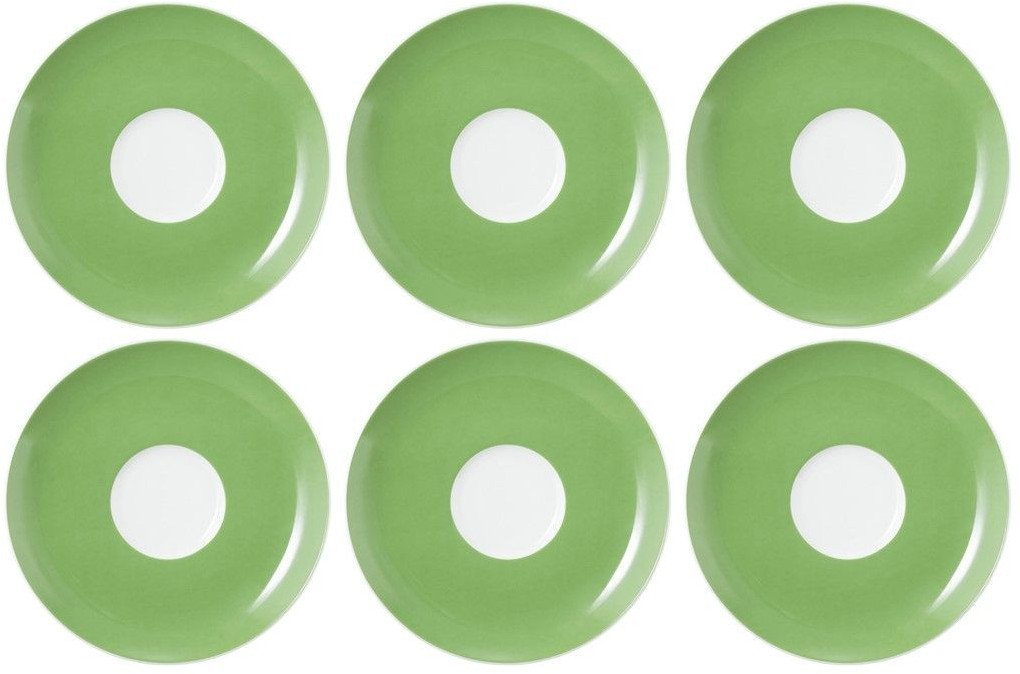 Porcelanowe spodki 16,5 cm zestaw 6 szt. SELTMANN Meadow Grasses Green