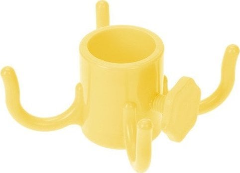 ProGarden Wieszak na parasol ogrodowy, 4 haczyki, kolor żółty