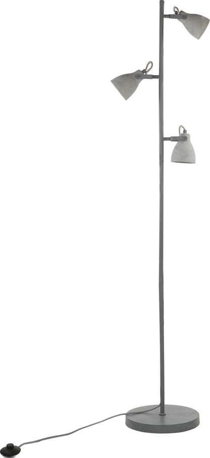 Lampa podłogowa Beliani Lampa podłogowa regulowana betonowa szara MISTAGO