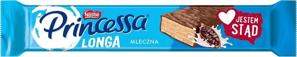 Nestl Princessa Longa Wafel przekładany kremem kakaowym oblany mleczną czekoladą 40 g