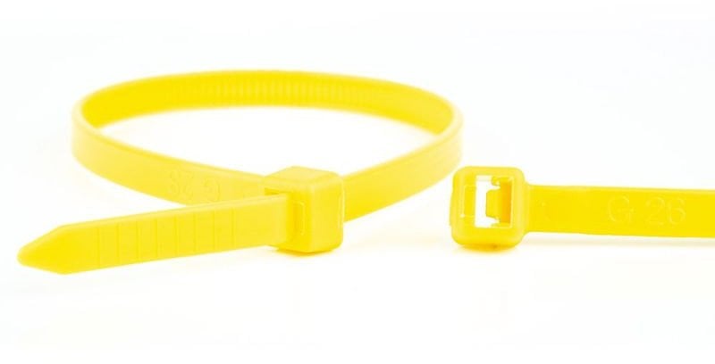 WKK 110194471 opaska kablowa Zwalniana opaska kablowa Plastik, Poliamidowy Żółty 100 szt.