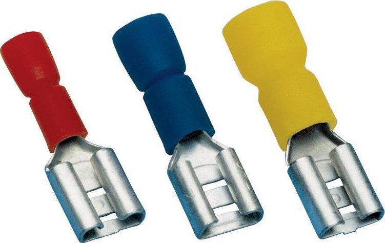 Tracon Electric Izolowana nasuwka konektorowa miedź 4,8x0,8mm, 2,5mm (100 szt)