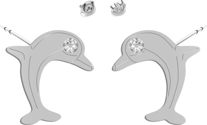 Radziszewska Jewellery Kolczyki Srebrne Delfin
