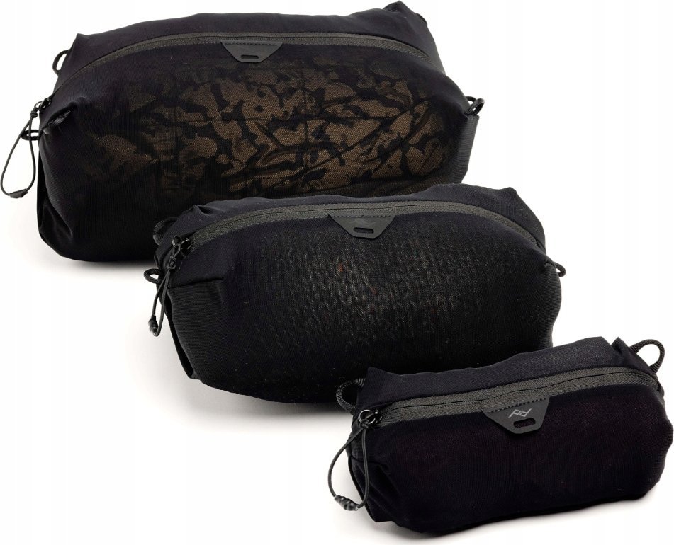 Torba Peak Design Zestaw Pokrowców Travel Line Ultralight Mesh Packing Cube Black – S,SX, SXX, czarny