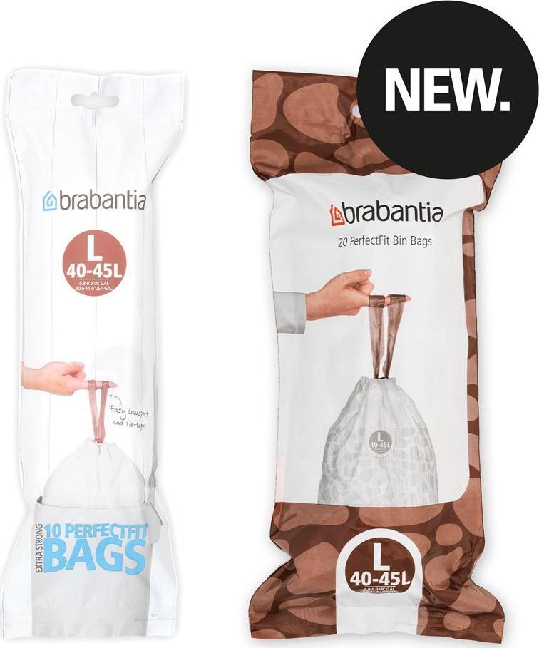 Brabantia Worki na śmieci rozmiar L 40-45L 20szt 138607