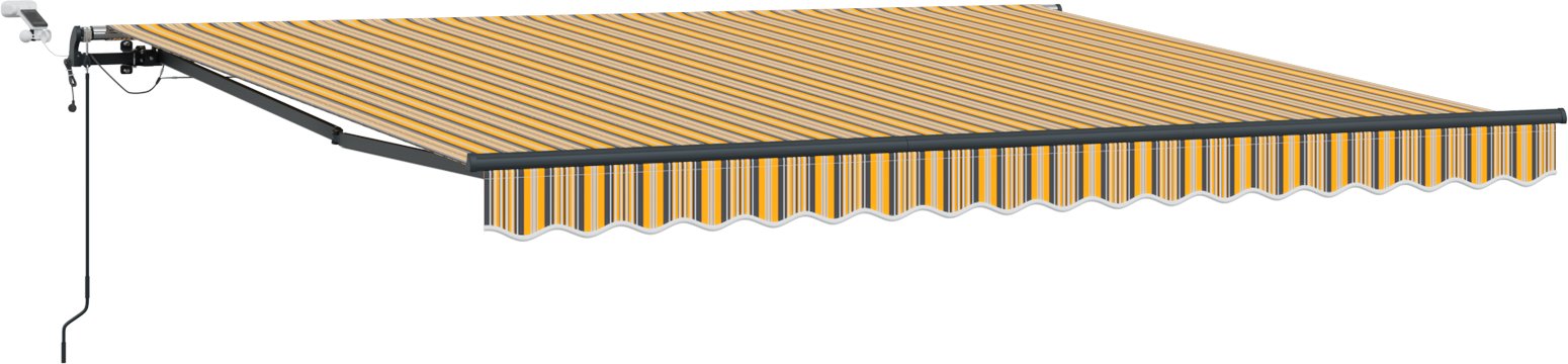 vidaXL Automatyczna chowana markiza z paskiem RGB 400x300 cm