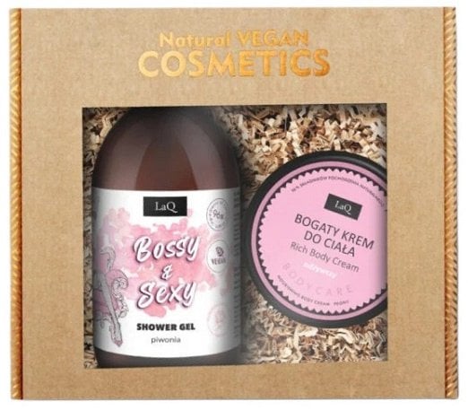 LaQ Piękna piwonia żel pod prysznic 500ml + bogaty balsam do ciała 200ml