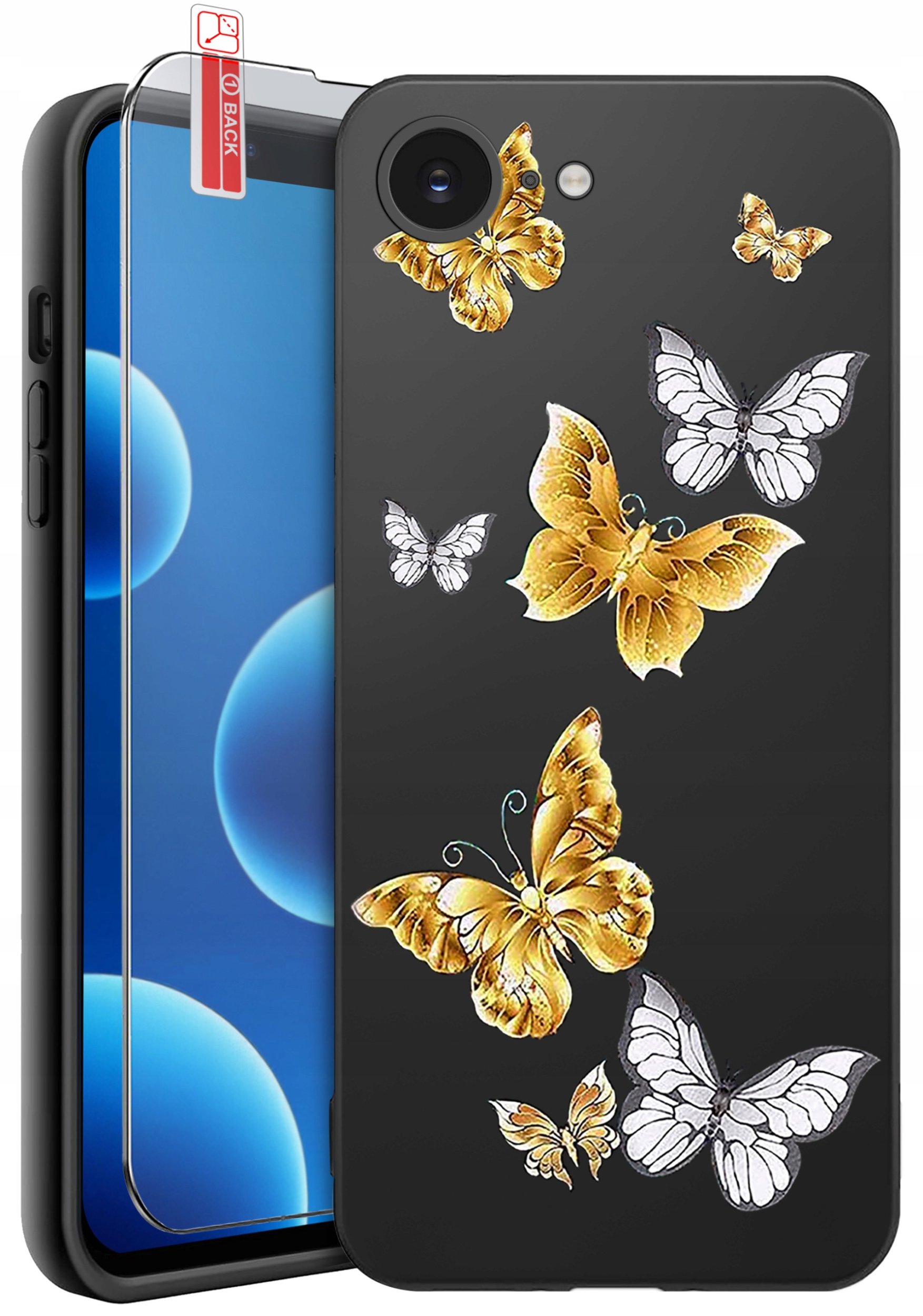 ETUI do iPhone 16e | WZORY | SILIKONOWE MATT CASE + SZKŁO 9H