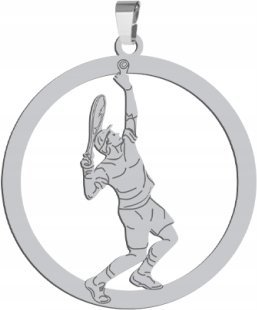 Radziszewska Jewellery Srebrna Zawieszka Tenisista GRAWER GRATIS