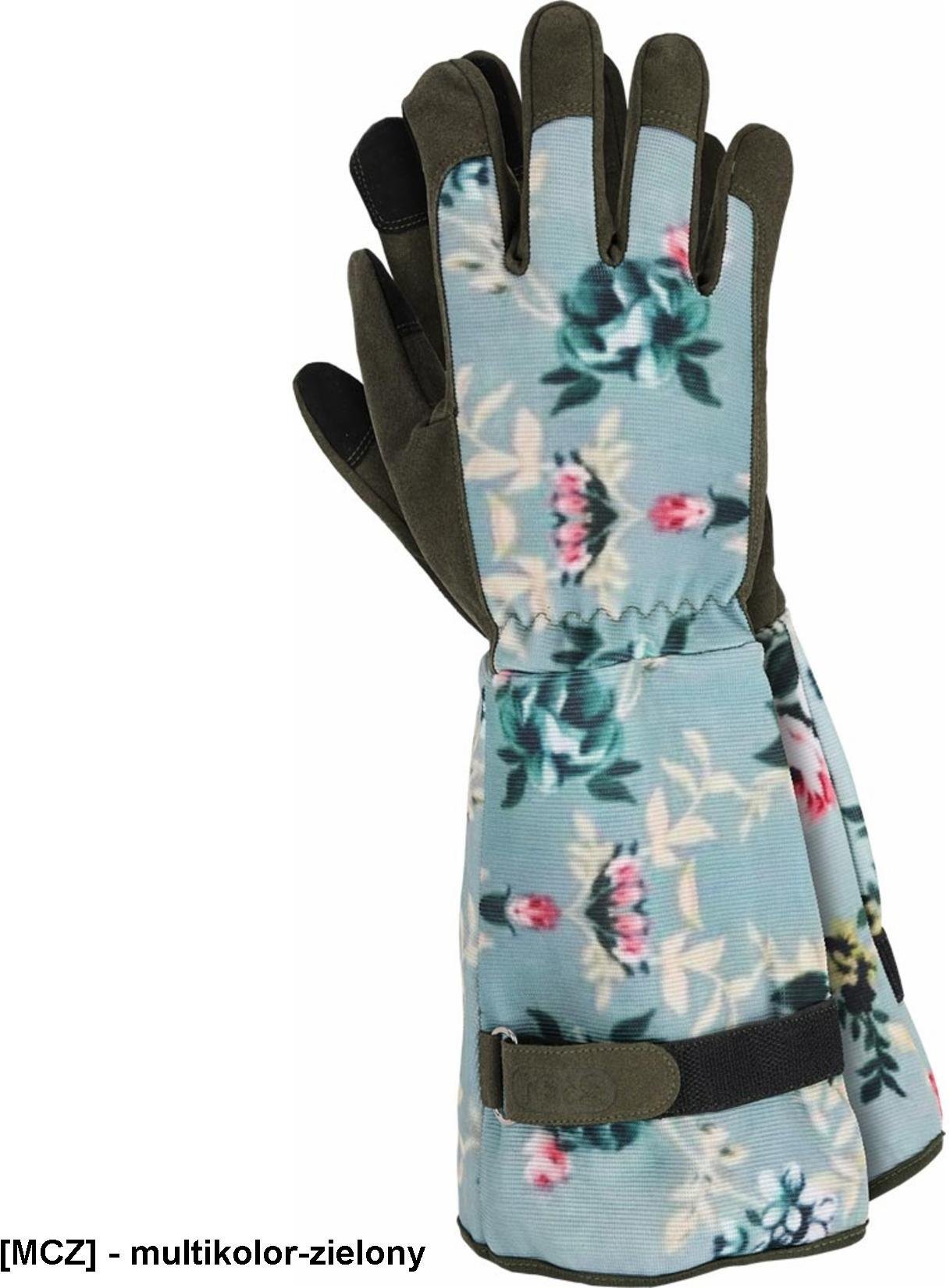 Reis Rękawice ochronne końcówki palców dodatkowe wzmocnienia gumka nadgarstek dzianina: 98% poliester 2% elastan w połączeniu ze skórą syntetyczną zam