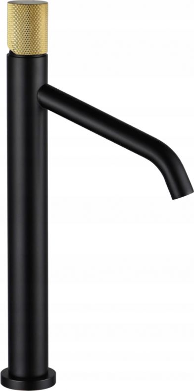 Bateria umywalkowa Mexen Rumba stojąca czarny mat + złoto