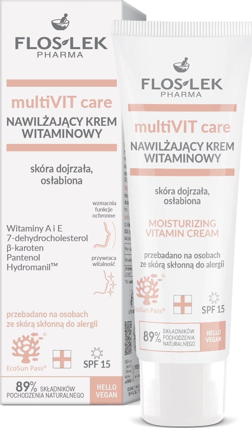 Floslek MultiVIT Care Nawilżający krem witaminowy SPF 15 50ml
