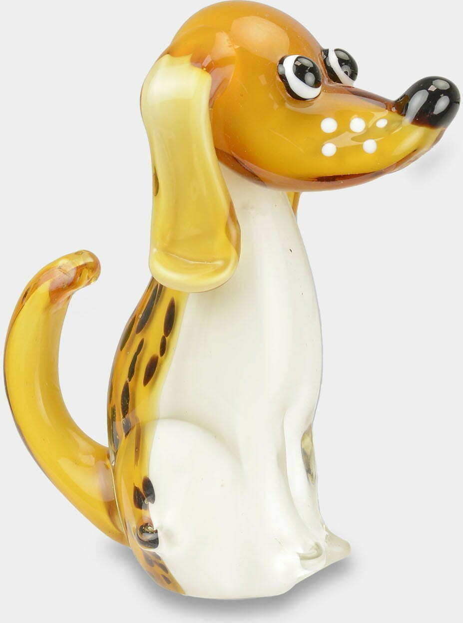 rzezbyzbrazu Figura Szklana w Stylu Murano Siedzący Pies