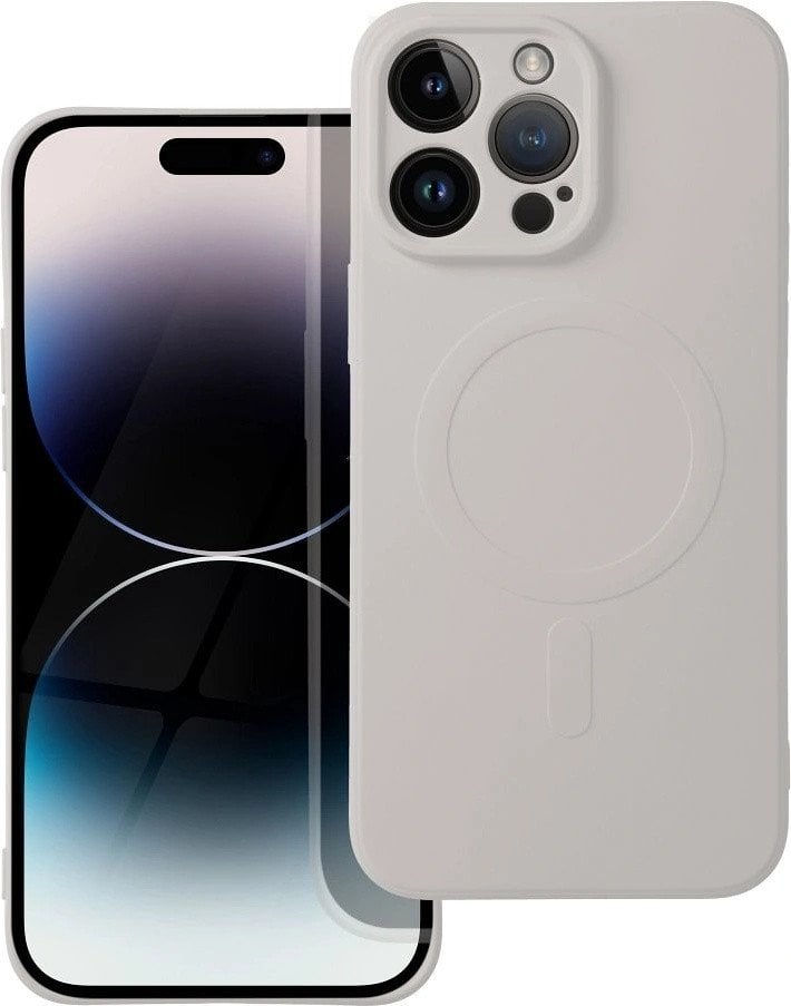 Futerał SILICONE MAG COVER kompatybilny z MagSafe do IPHONE 17 Pro Max tytanowy