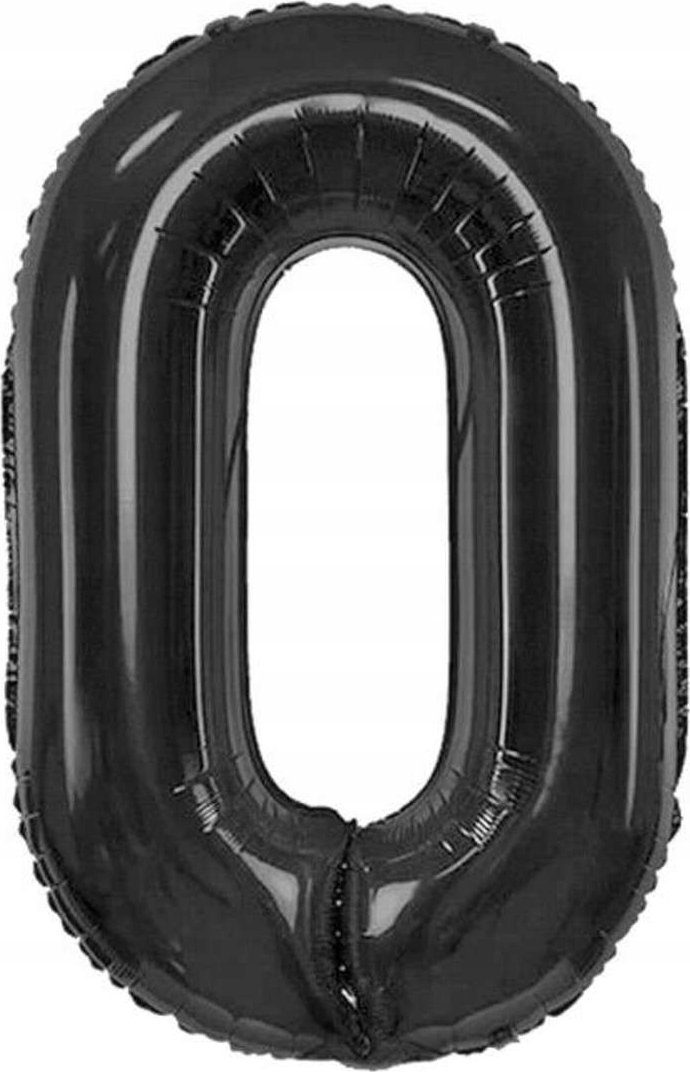 GoDan Balon foliowy B&C cyfra 0 matowa czarna 85 cm