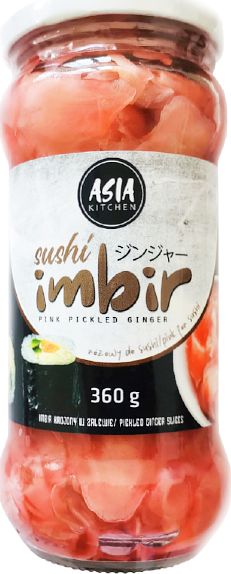 Asia Kitchen Imbir marynowany do sushi, różowy 360g - Asia Kitchen uniwersalny