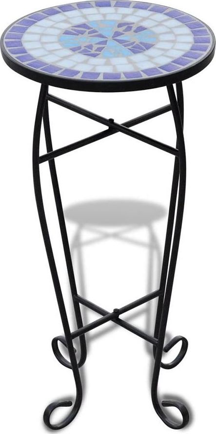 Elior Niebiesko-biały mozaikowy stolik ogrodowy - Cadix