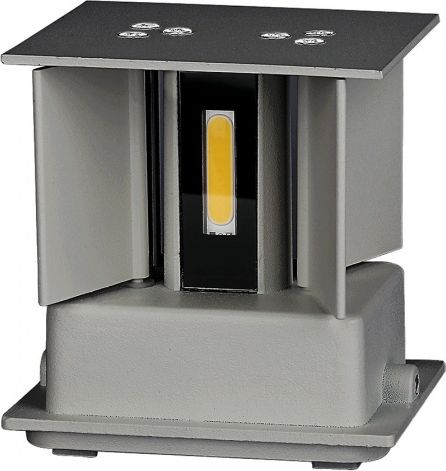 Kinkiet V-TAC Kinkiet LED VT-759 6W 3000K 660lm SZARY KWADRAT IP65 A++ 7080