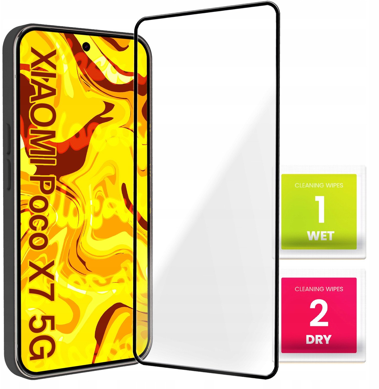 Szkło Hartowane do Xiaomi Poco X7 5G (Pełne 5D, Curved, Zakrzywione, 9H)