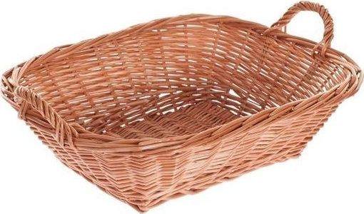 WickerPL Wiklinowa Prostokątna Taca z Uchwytami 40x30 H 12/15 cm