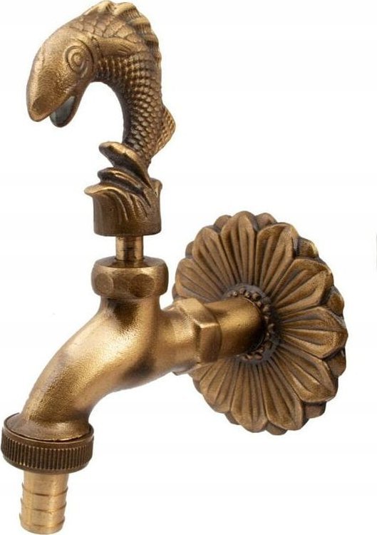 IDMAR Dekoracyjny zawór czerpalny 1/2" - ryba polerowany