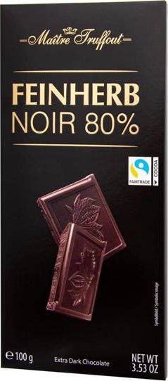 MaitreTruffout MaitreTruffout Premium Extra Gorzka Czekolada 80% 100 g