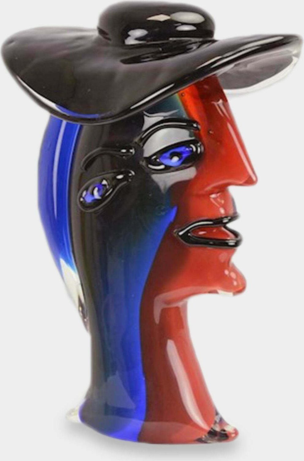 rzezbyzbrazu Figura Szklana w Stylu Murano Mężczyzna w Kapeluszu