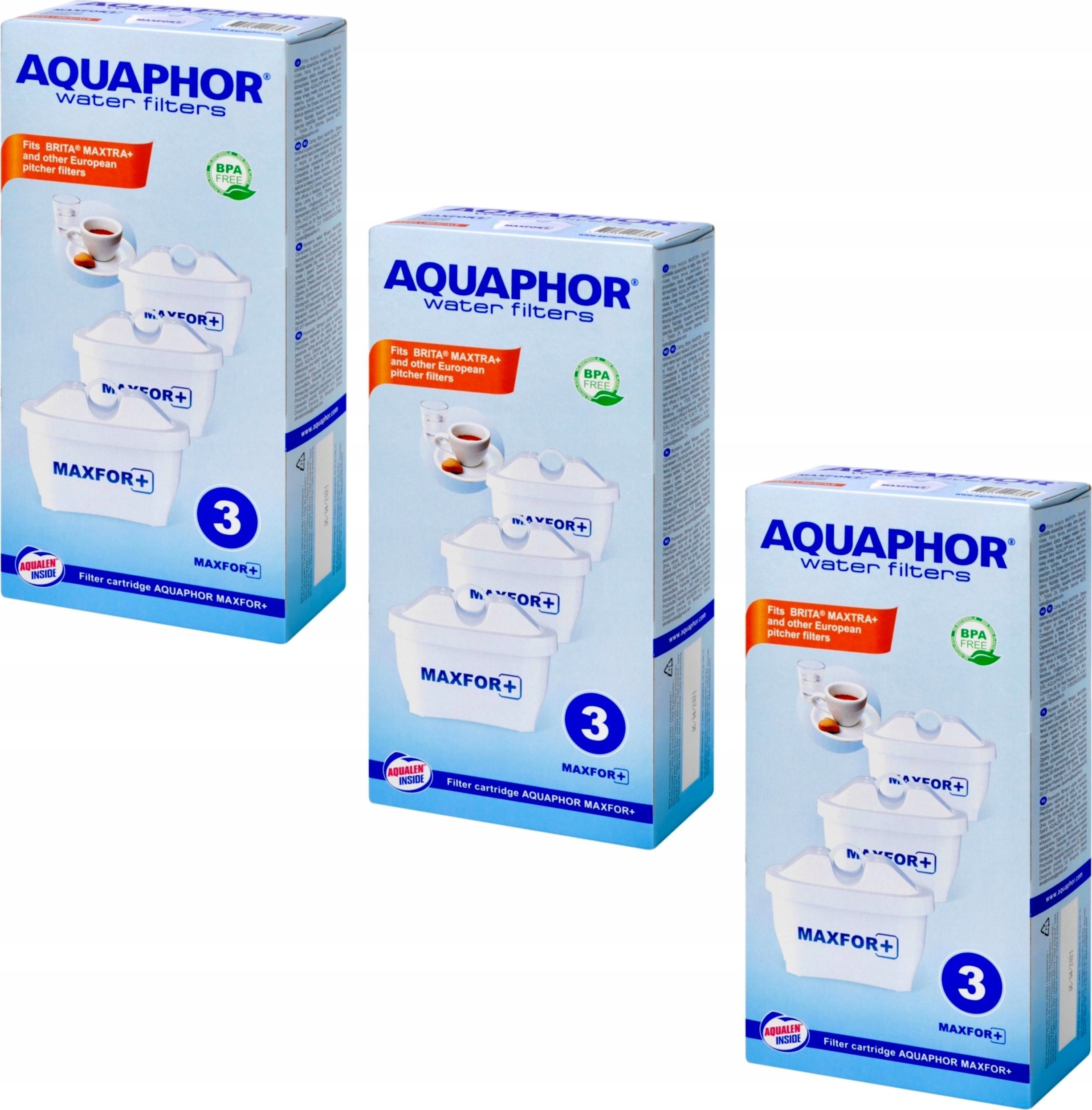 Wkład filtrujący Aquaphor Maxfor+ 9 szt.