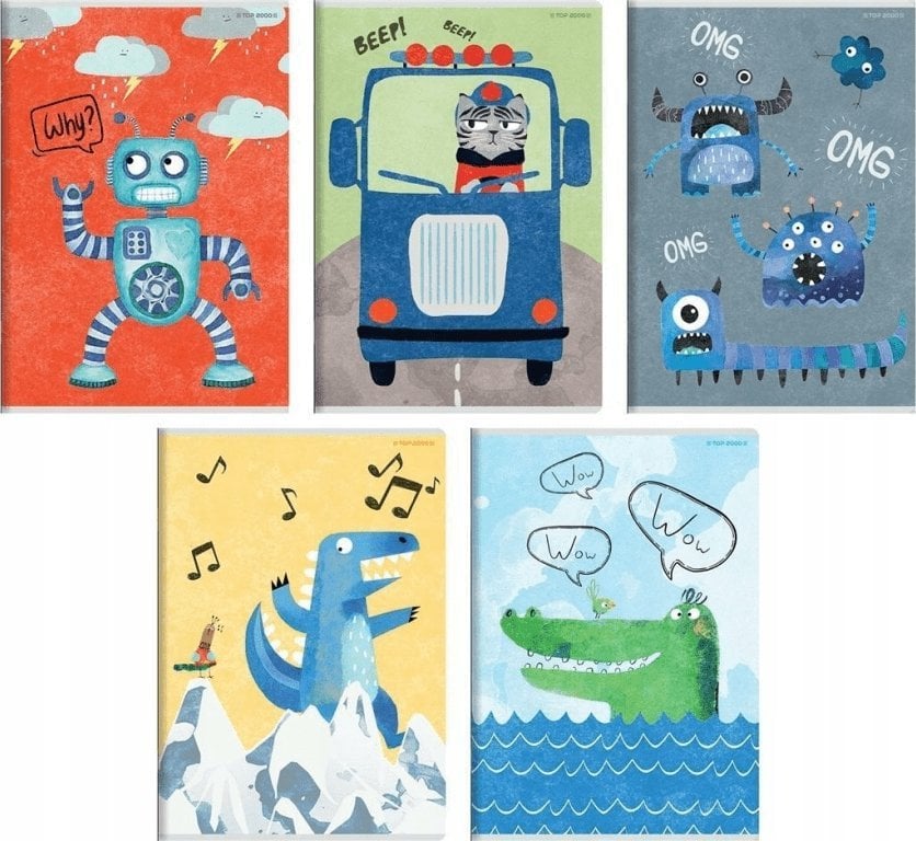 Top 2000 Zeszyt A6/32K kratka Boy's card (12szt) TOP2000