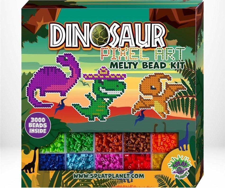 Zestaw koralików do prasowania Dinozaury