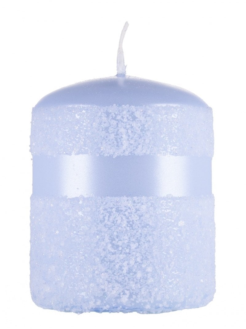 Donau Home Świeca słupek Milo, 70x90mm, perłowy niebieski