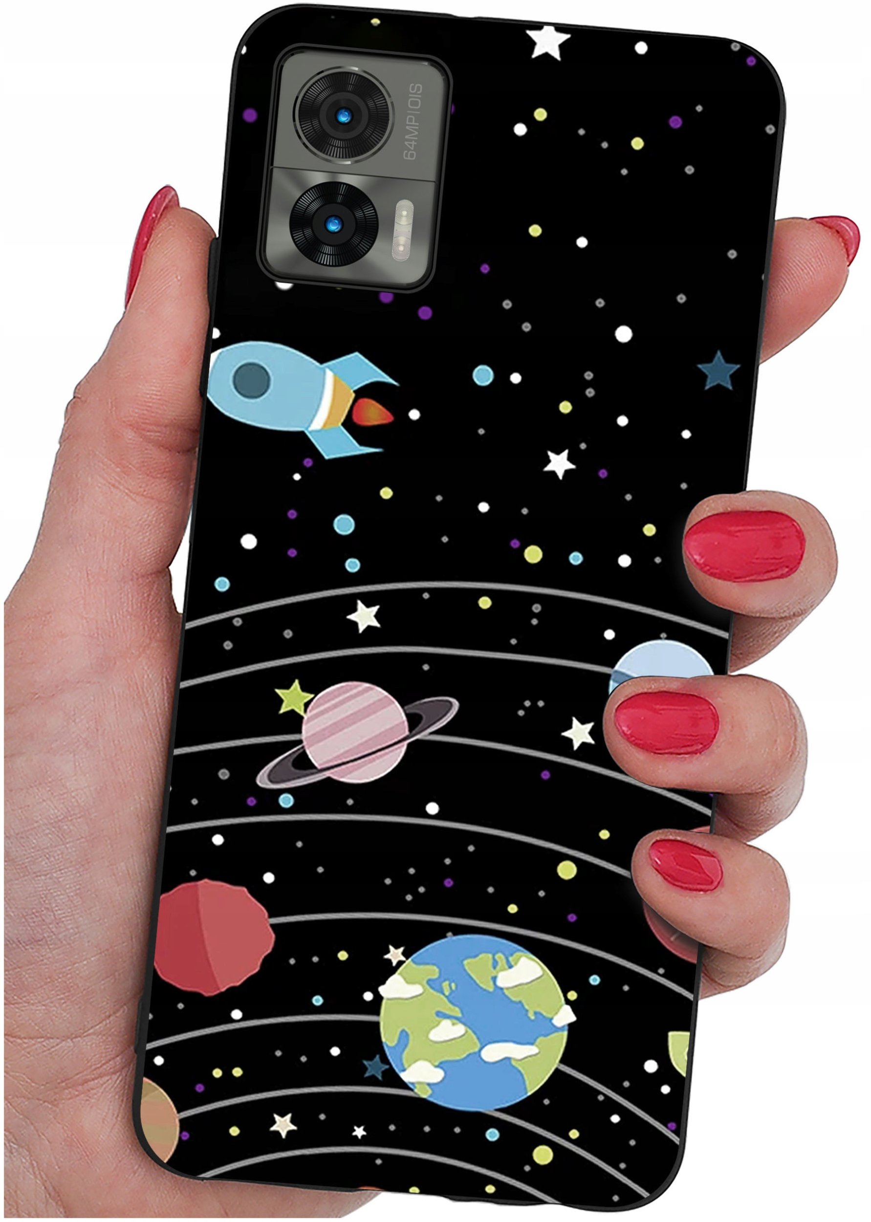 Etui do Motorola Moto Edge 30 Neo WZORY |SILIKONOWE MATT CASE + SZKŁO 9H