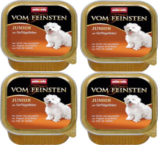 Animonda ANIMONDA Dog Vom Feinsten Junior smak: wątróbka drobiowa 6 x 150g